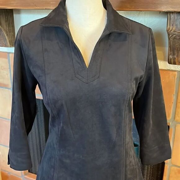 J. McLaughlin black Caelin Faux Suede Dress, XS! - Picture 2 of 15